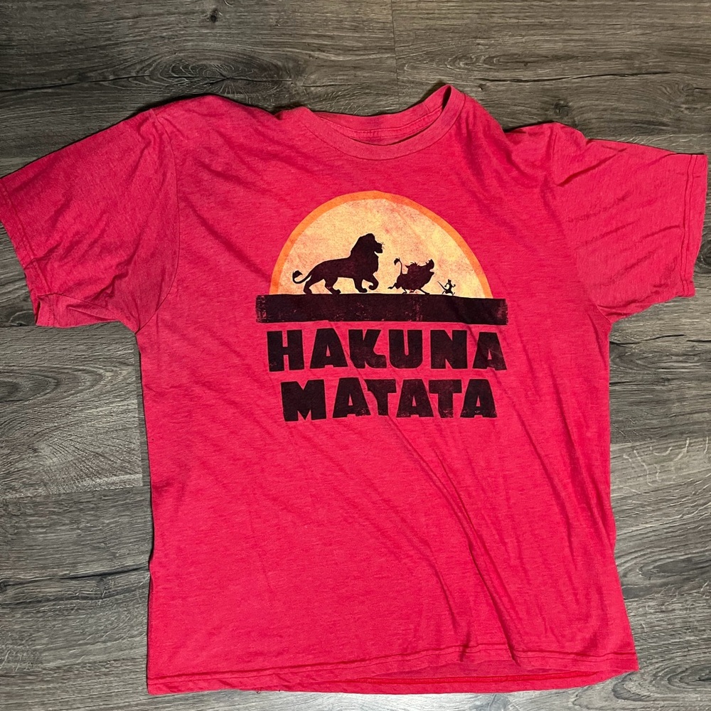 Disney Red Hakuna Matata Men's Shirt